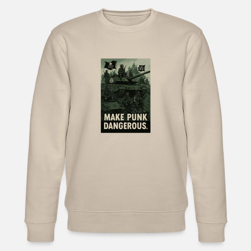 Make Punk D*Angerous - Stanley/Stella Unisex Bio-Sweatshirt CHANGER  - Beige