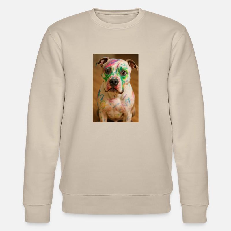 Der bemalte Hund - Stanley/Stella Unisex Bio-Sweatshirt CHANGER  - Beige