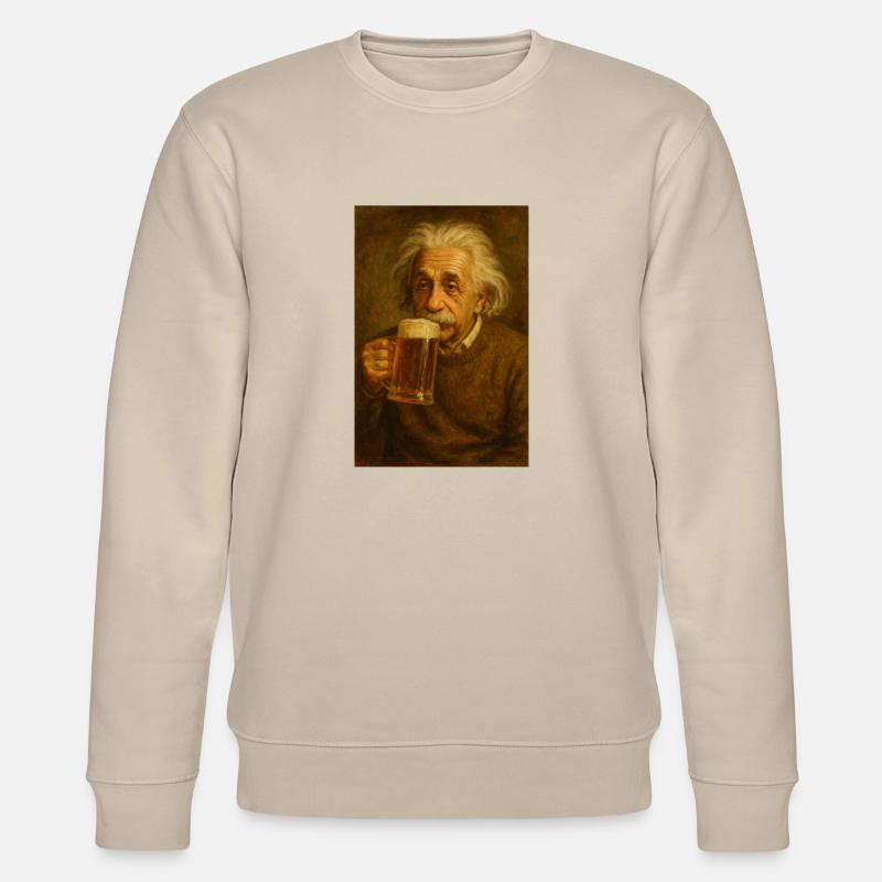 Einstein + Bier - Stanley/Stella Unisex Bio-Sweatshirt CHANGER  - Beige