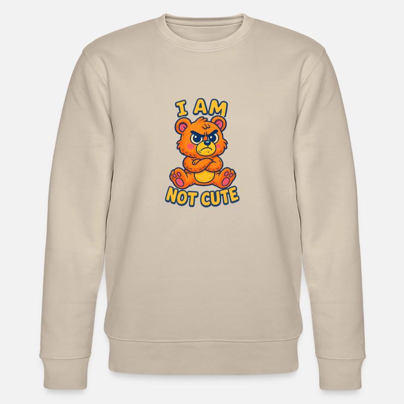 i am not cute - Stanley/Stella Unisex Bio-Sweatshirt CHANGER  - Beige