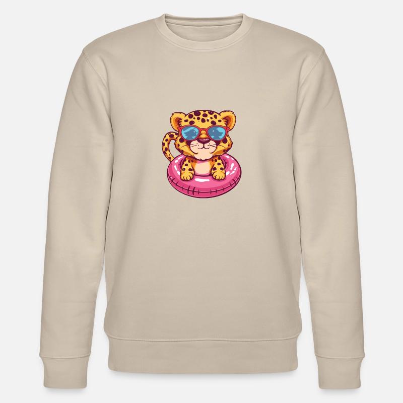 Léopard Bande dessinée Cool - Sweat bio CHANGER Stanley/Stella Unisexe - beige
