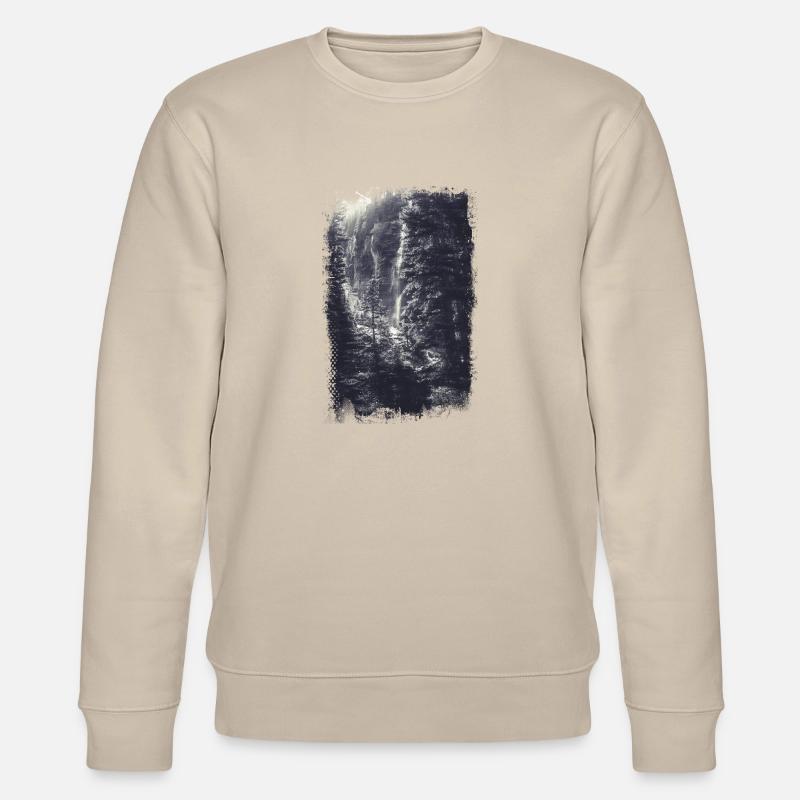 Wald Blick Landschaft - Stanley/Stella Unisex Bio-Sweatshirt CHANGER  - Beige