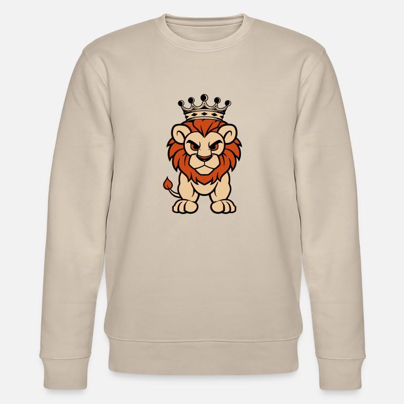 Lion Comic Crown - Stanley/Stella CHANGER Unisex Organic Sweatshirt - beige