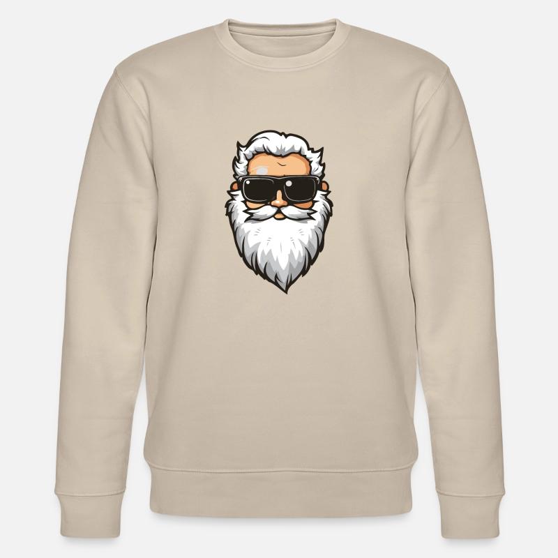 Weihnachtsmann cool comic - Stanley/Stella Unisex Bio-Sweatshirt CHANGER  - Beige