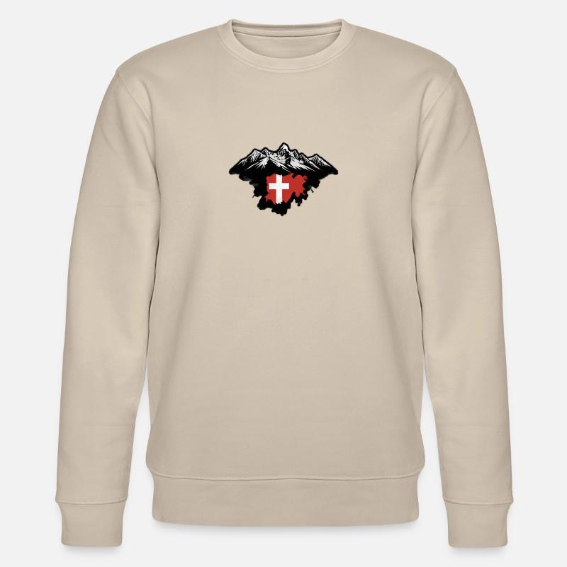 Drapeau suisse - Sweat bio CHANGER Stanley/Stella Unisexe - beige