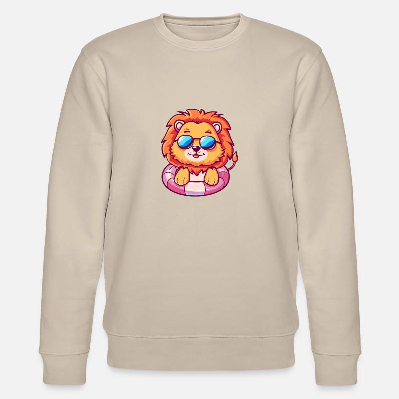 Löwe Comic Cool - Stanley/Stella Unisex Bio-Sweatshirt CHANGER  - Beige