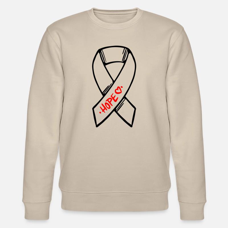 Schleife Cancer Hope - Stanley/Stella Unisex Bio-Sweatshirt CHANGER  - Beige