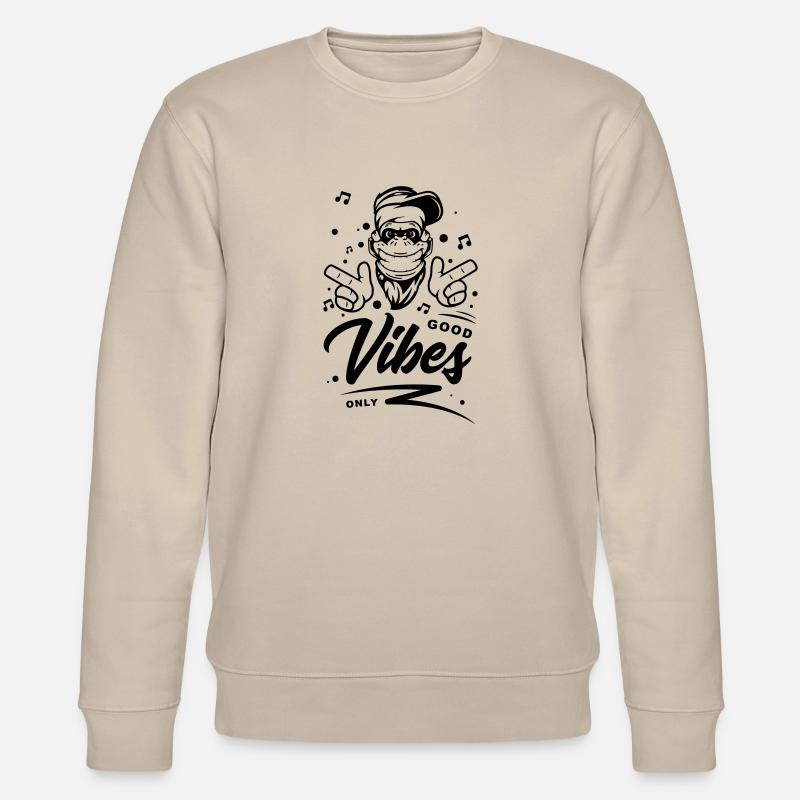 GoodVibesOnlySVG - Stanley/Stella Unisex Bio-Sweatshirt CHANGER  - Beige