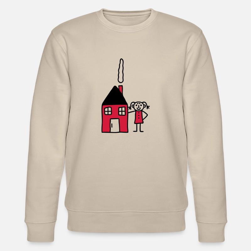 Frau am Haus - V2 - Stanley/Stella Unisex Bio-Sweatshirt CHANGER  - Beige