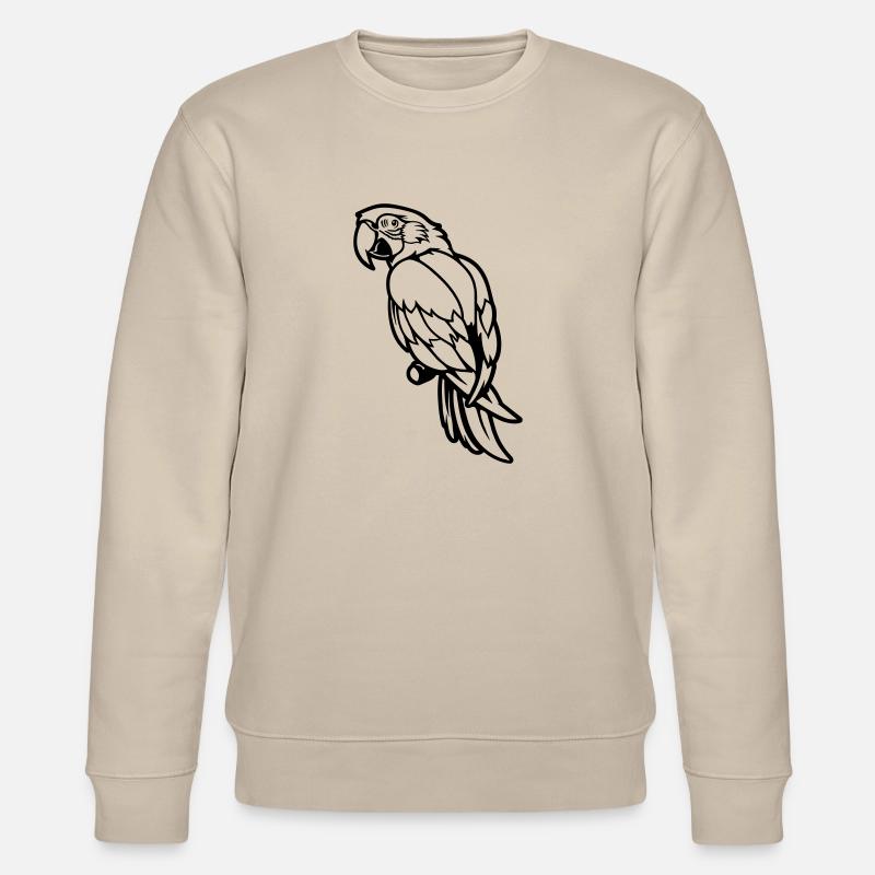 papagei tier comic - Stanley/Stella Unisex Bio-Sweatshirt CHANGER  - Beige