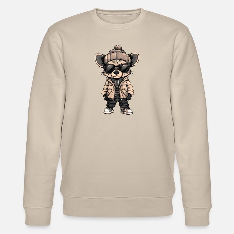 Hyena Cool Comic - Stanley/Stella CHANGER Unisex Organic Sweatshirt - beige