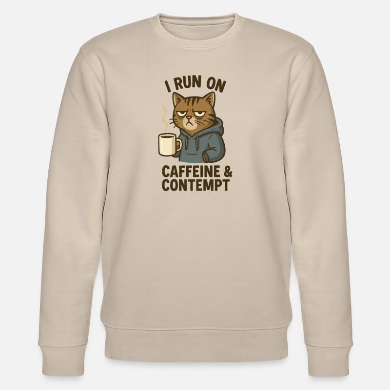 Kaffe Katze - Stanley/Stella Unisex Bio-Sweatshirt CHANGER  - Beige