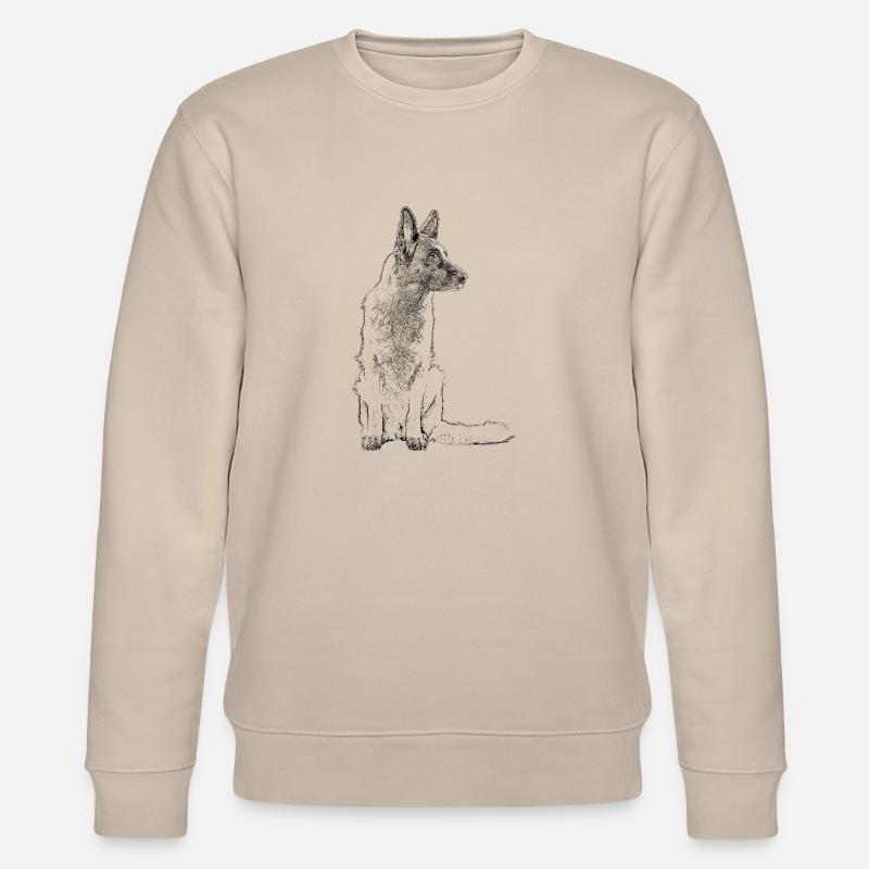 Schäferhund sitzend - Stanley/Stella Unisex Bio-Sweatshirt CHANGER  - Beige