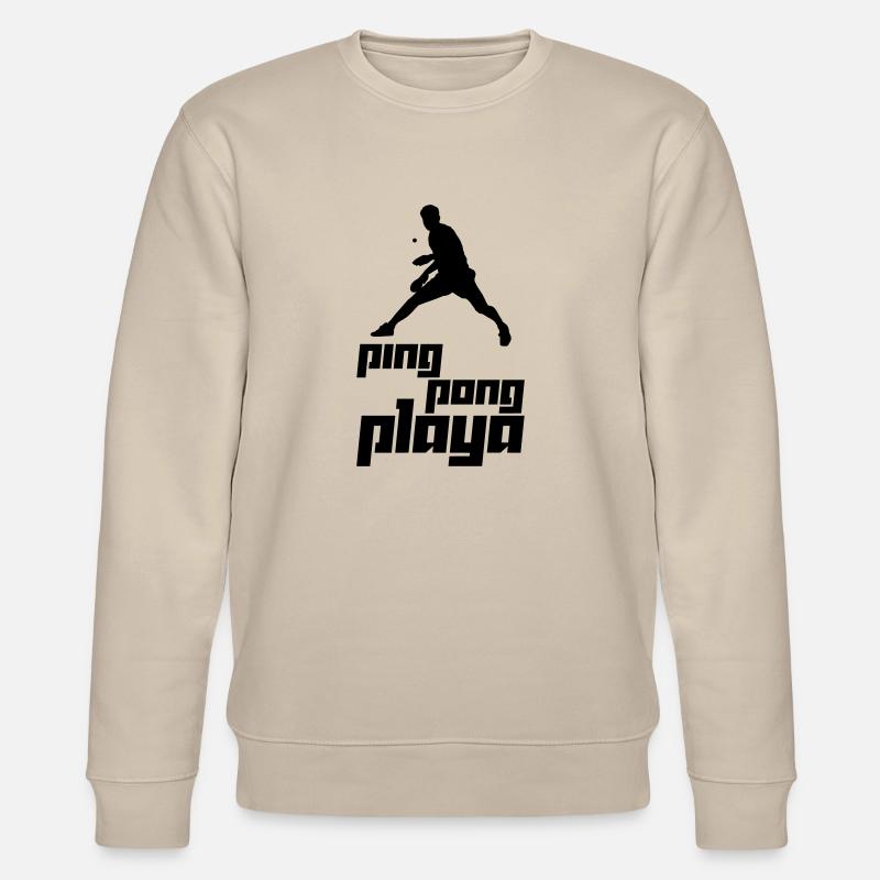 Ping Pong Playa (Vector) - Stanley/Stella Unisex Bio-Sweatshirt CHANGER  - Beige