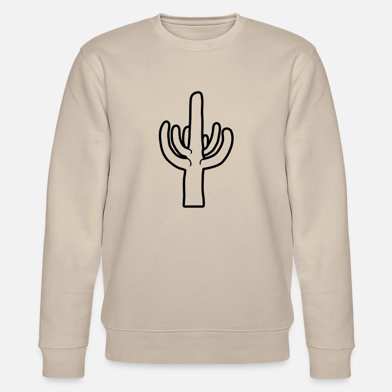 Silhouette Desert Cactus Plante - Sweat bio CHANGER Stanley/Stella Unisexe - beige