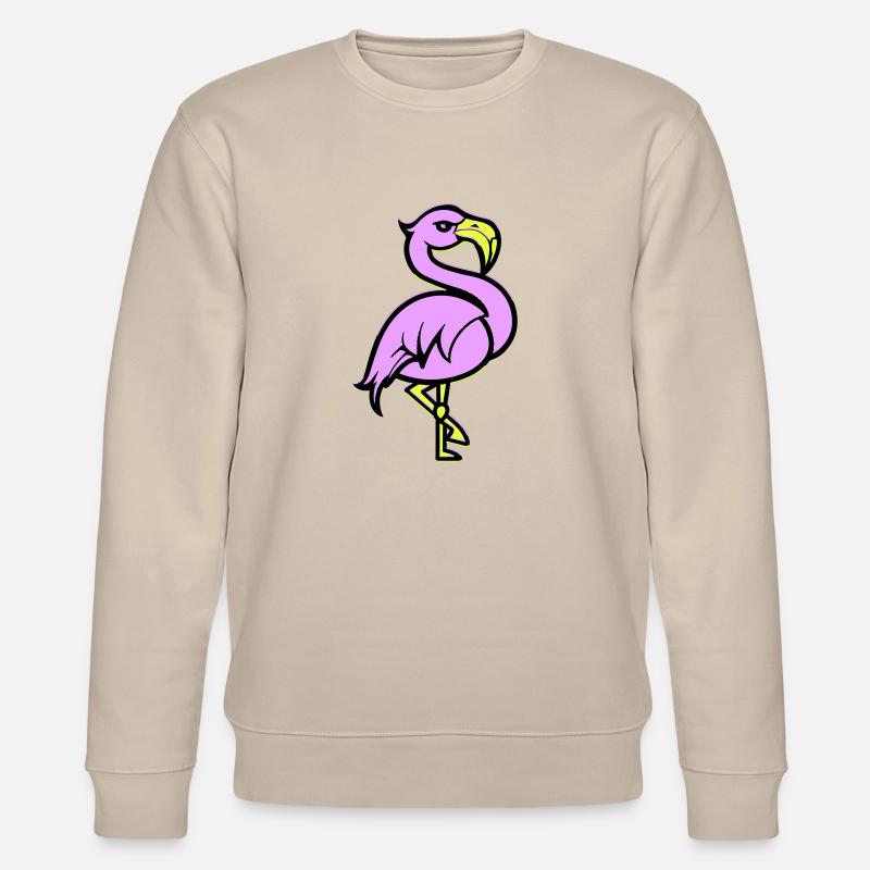 Flamingo Comic - Stanley/Stella CHANGER Unisex Organic Sweatshirt - beige