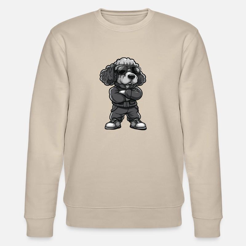 pudel hund comic - Stanley/Stella Unisex Bio-Sweatshirt CHANGER  - Beige