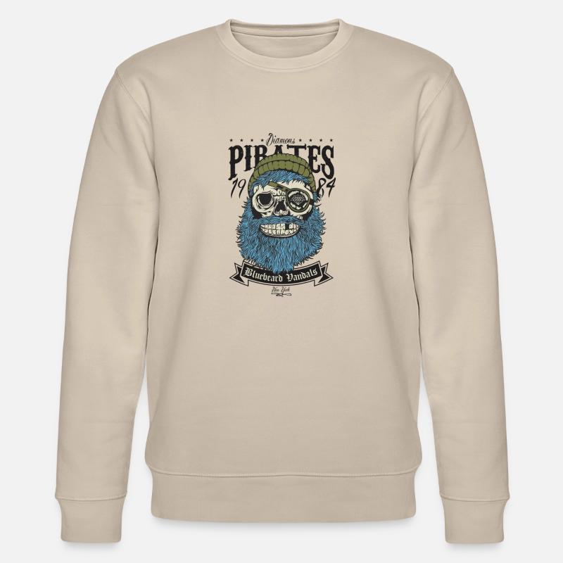 Piratenschädel - Stanley/Stella Unisex Bio-Sweatshirt CHANGER  - Beige