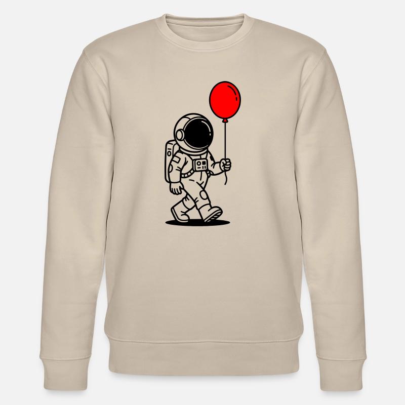 Astronaute avec ballon - Sweat bio CHANGER Stanley/Stella Unisexe - beige