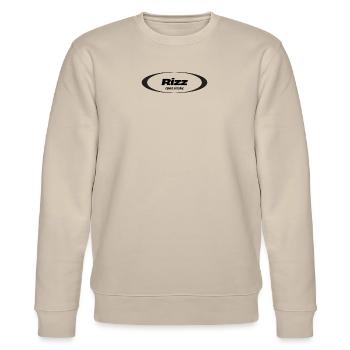 RIZZ comes natural - Stanley/Stella Unisex Bio-Sweatshirt CHANGER  - Beige - Vorne - Nik (191cm) & Marisol (170cm)