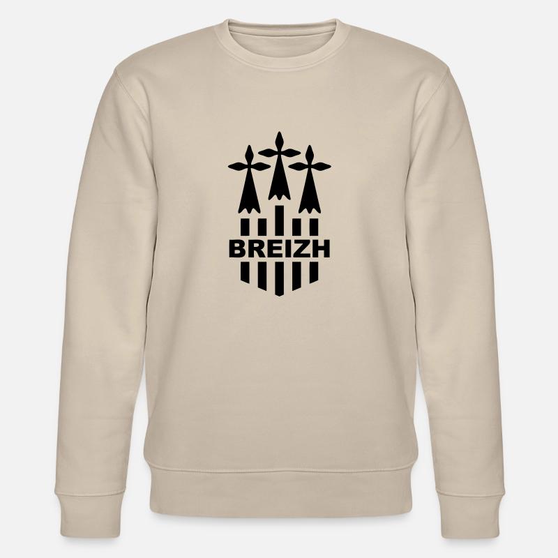 Breizh logo 2 - Stanley/Stella Unisex Bio-Sweatshirt CHANGER  - Beige