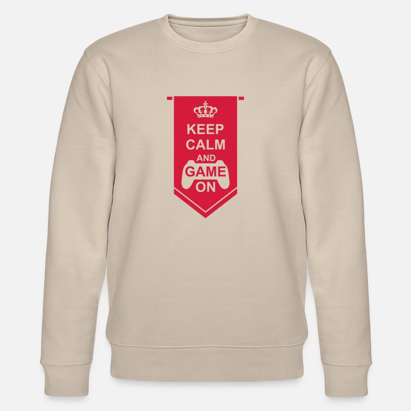 Game Banner Keep Calm - Stanley/Stella Unisex Bio-Sweatshirt CHANGER  - Beige