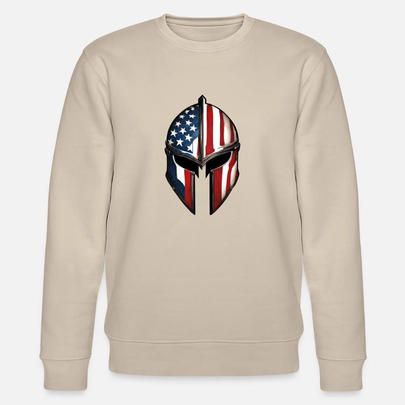 Spartanischer Helm - Stanley/Stella Unisex Bio-Sweatshirt CHANGER  - Beige