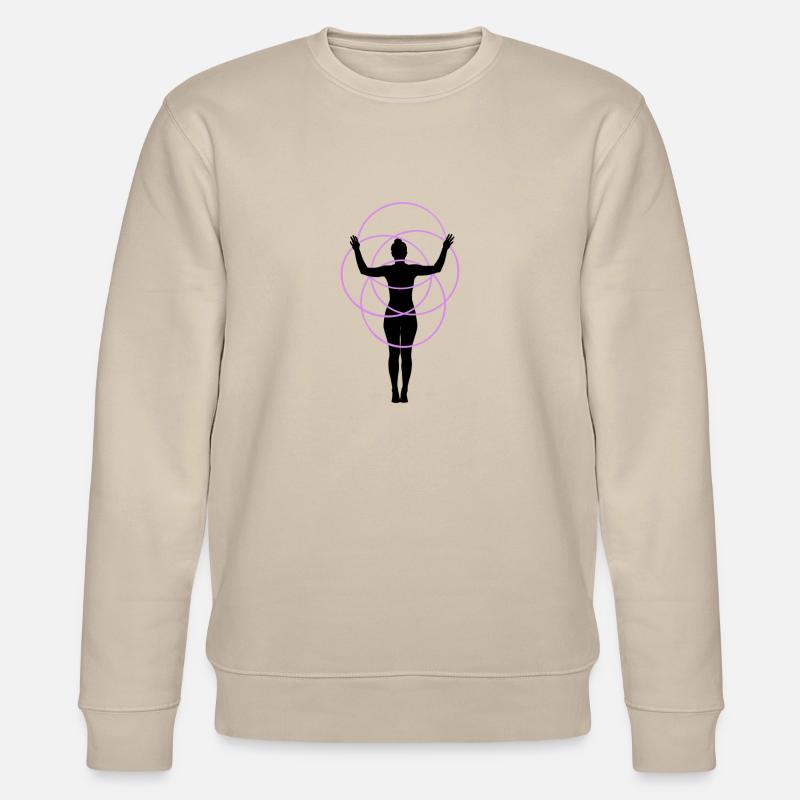 Hulahoop Silhouette - Stanley/Stella Unisex Bio-Sweatshirt CHANGER  - Beige