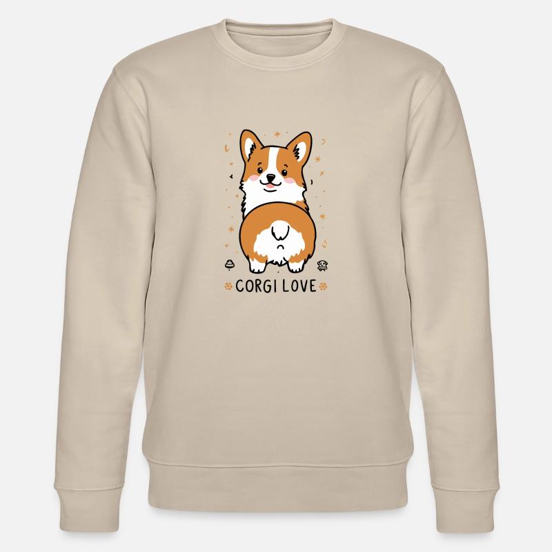 Corgi Liebe - Stanley/Stella Unisex Bio-Sweatshirt CHANGER  - Beige