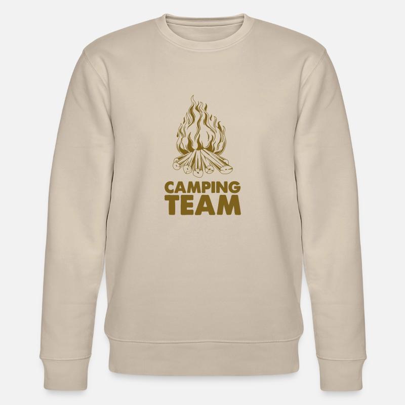 camping team lagerfeuer - Stanley/Stella Unisex Bio-Sweatshirt CHANGER  - Beige