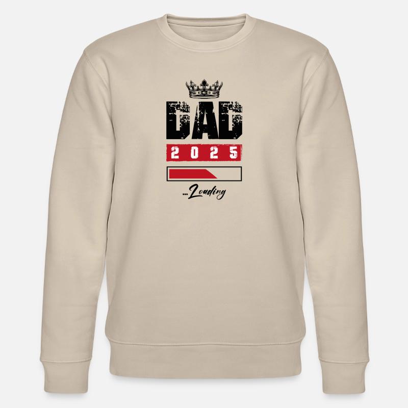 Dad 2025 Loading Papa - Stanley/Stella Unisex Bio-Sweatshirt CHANGER  - Beige