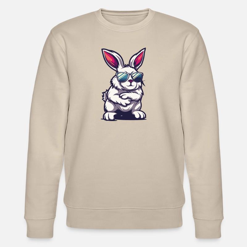 Bunny Comic Cool - Stanley/Stella CHANGER Unisex Organic Sweatshirt - beige