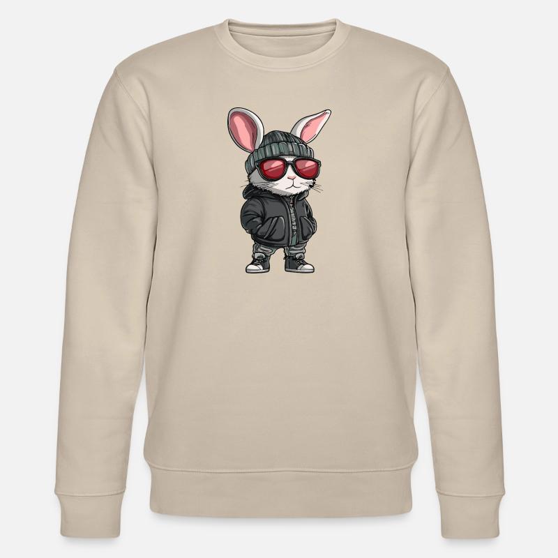 Hase Cool Comic - Stanley/Stella Unisex Bio-Sweatshirt CHANGER  - Beige
