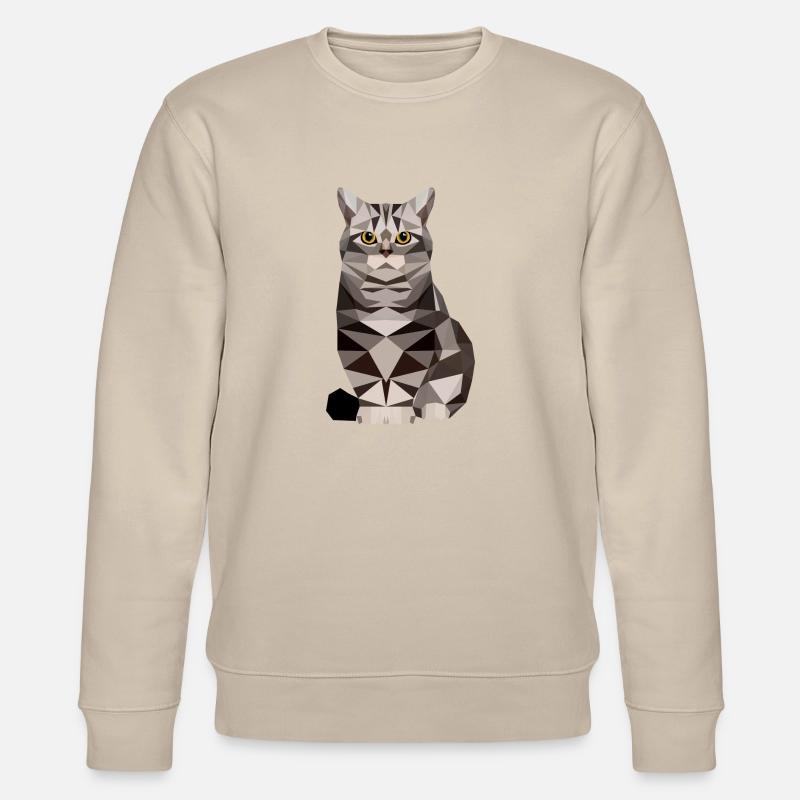 polygone maison chat chaton chat - Sweat bio CHANGER Stanley/Stella Unisexe - beige