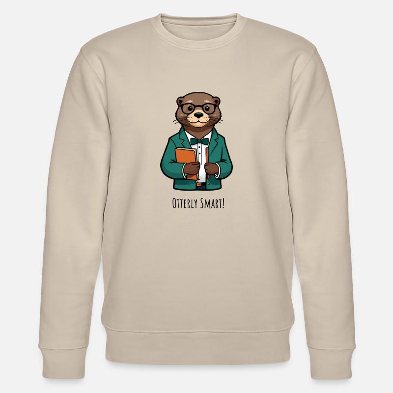 Otter als Professor - Stanley/Stella Unisex Bio-Sweatshirt CHANGER  - Beige