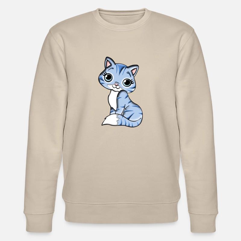 chaton Chat Chat Mietzekatze animaux - Sweat bio CHANGER Stanley/Stella Unisexe - beige