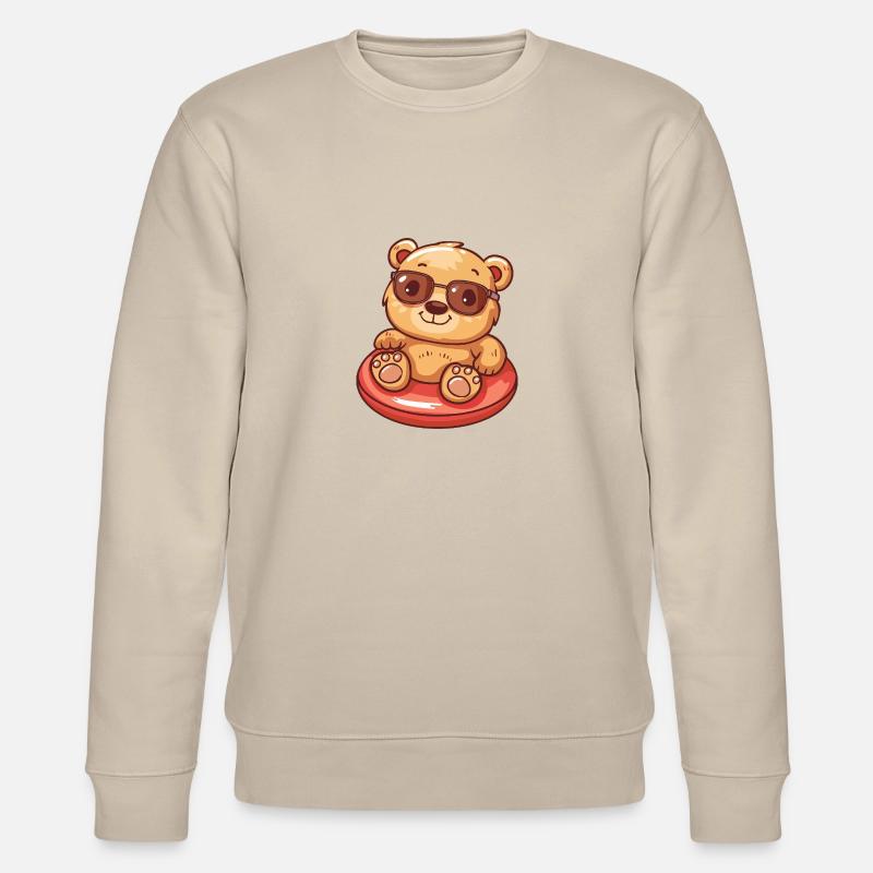 Bär Comic Cool - Stanley/Stella Unisex Bio-Sweatshirt CHANGER  - Beige