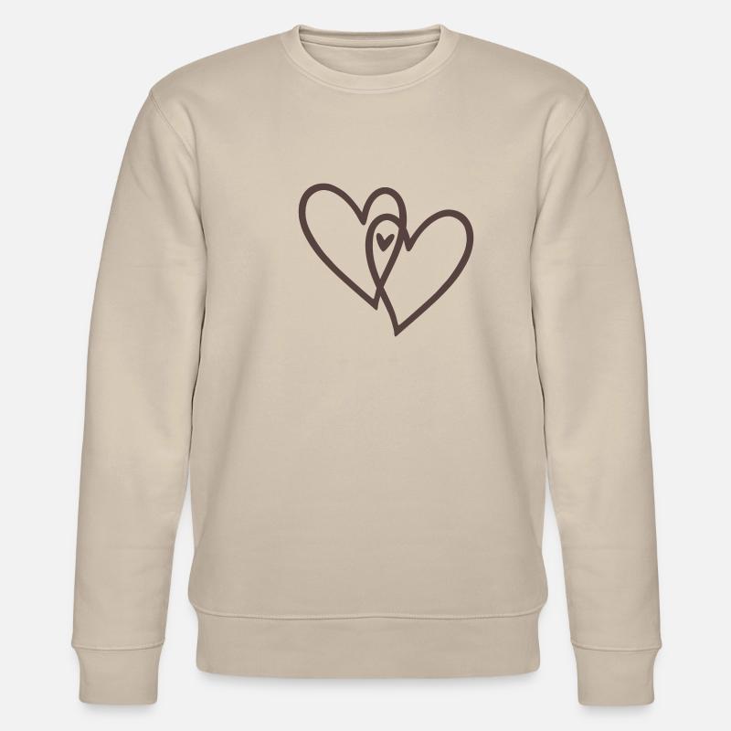 2 cœurs plus 1 - Sweat bio CHANGER Stanley/Stella Unisexe - beige
