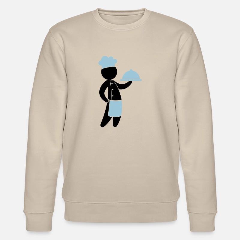 Un chef cuisinier sert invités - Sweat bio CHANGER Stanley/Stella Unisexe - beige