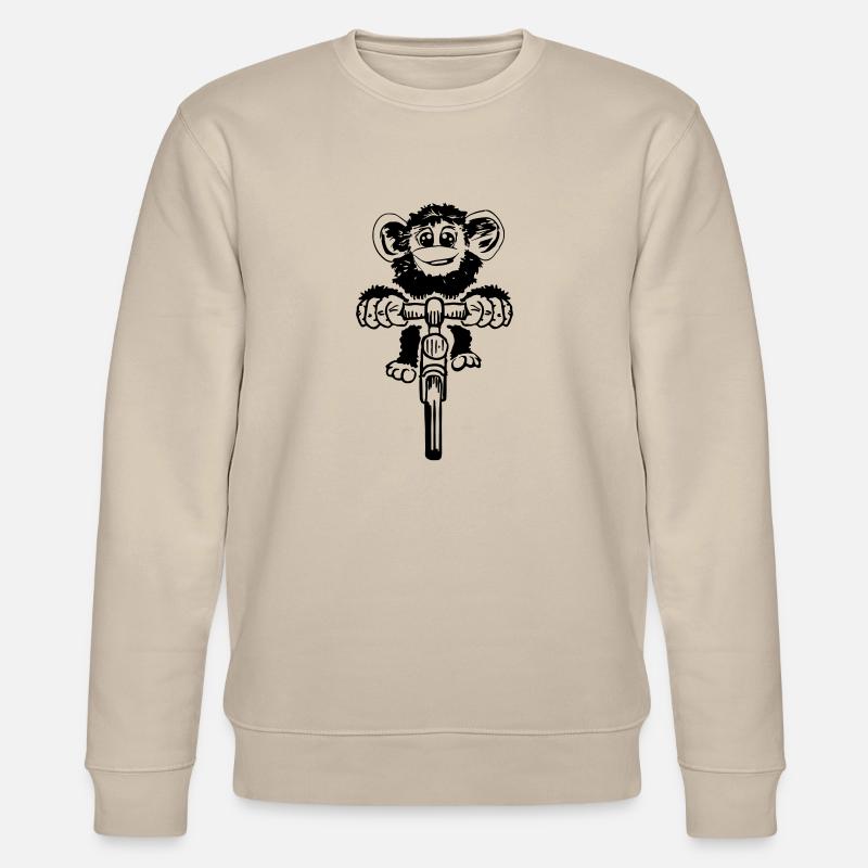 Singe sur le vélo - Sweat bio CHANGER Stanley/Stella Unisexe - beige