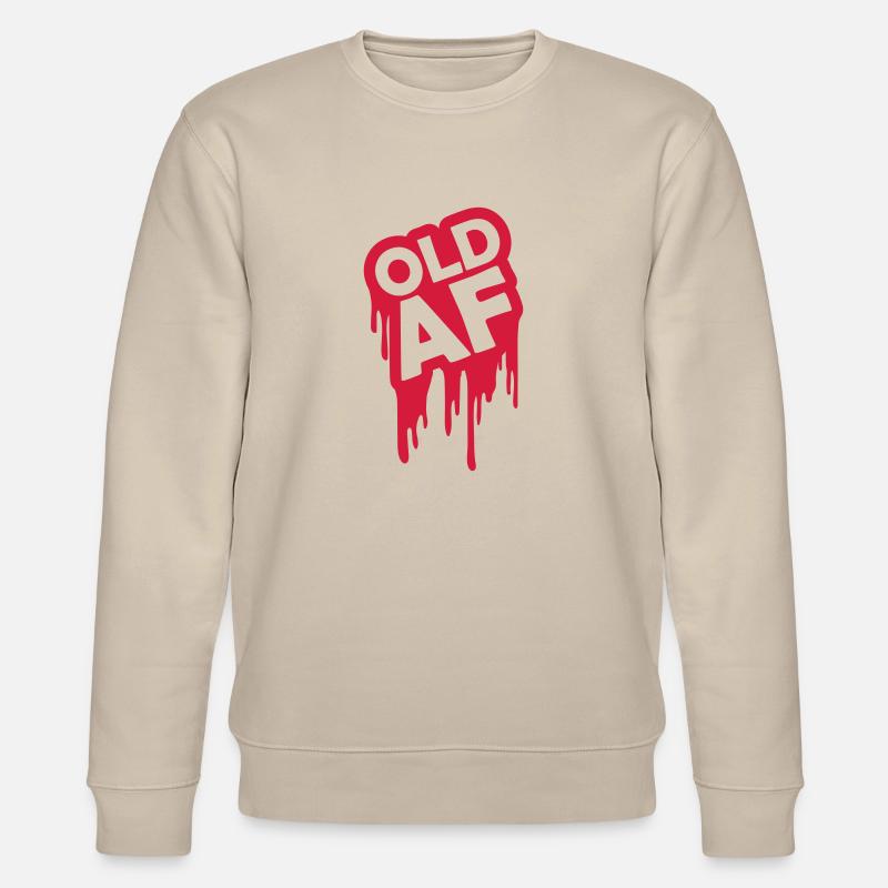 old AF Text Logo - Stanley/Stella Unisex Bio-Sweatshirt CHANGER - Beige