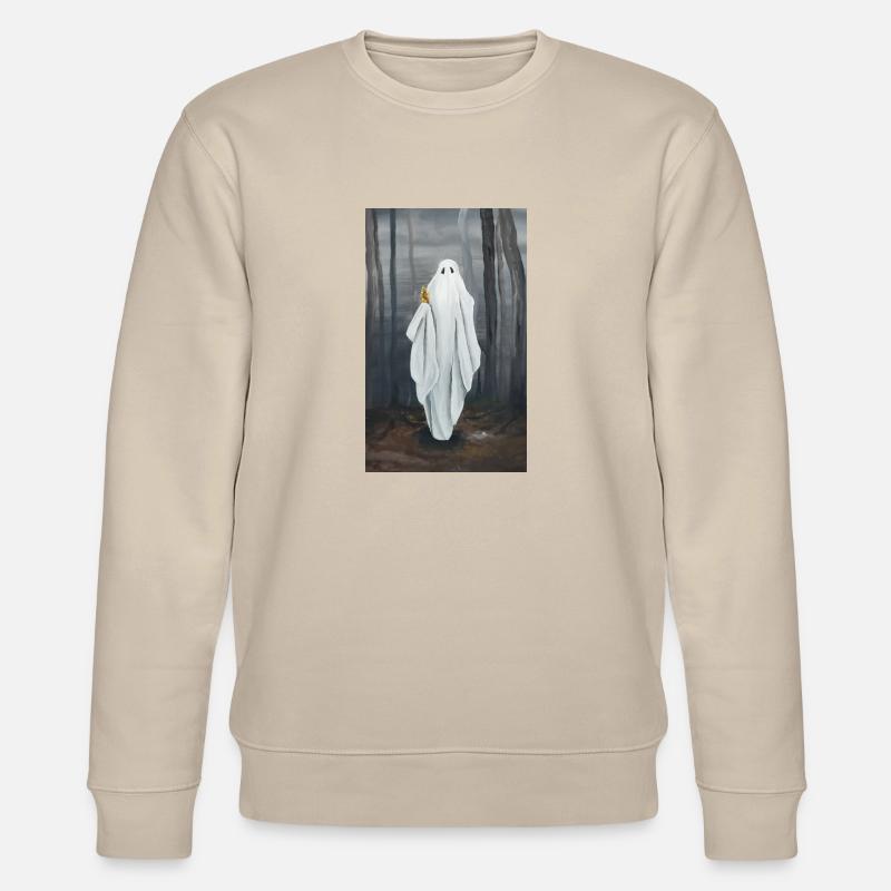 Gespenst mit Blümchen - Stanley/Stella Unisex Bio-Sweatshirt CHANGER  - Beige