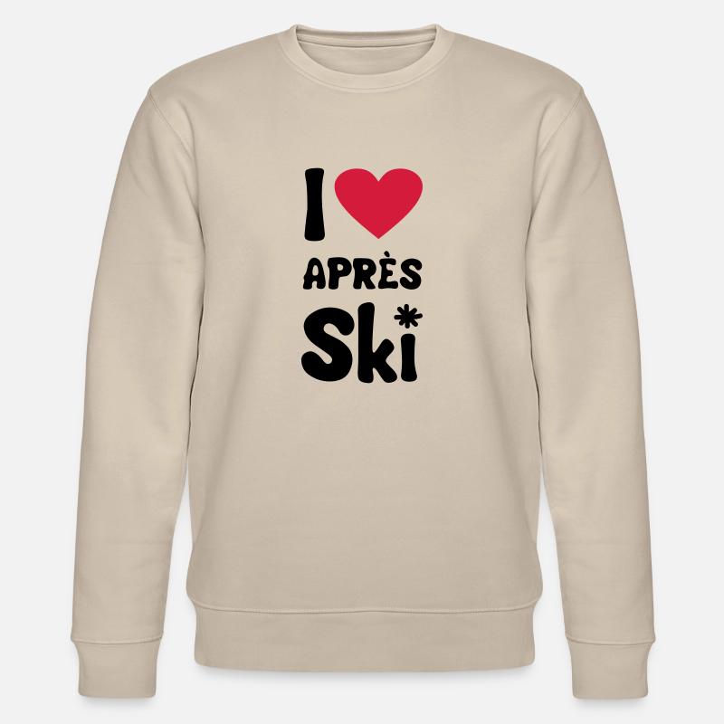 I love apresski - Sweat bio CHANGER Stanley/Stella Unisexe - beige