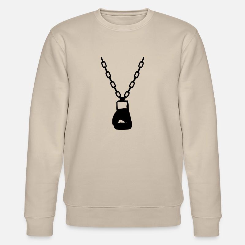 Boxhandschuh Kette - Stanley/Stella Unisex Bio-Sweatshirt CHANGER  - Beige