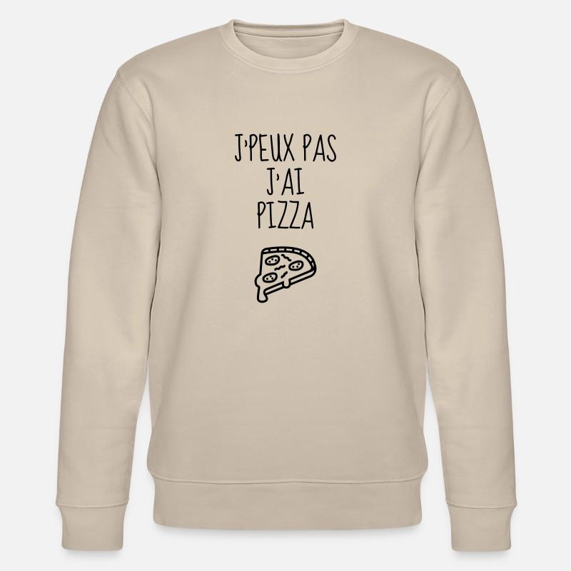Pizza / pizzaiolo / Italien / Burger - Stanley/Stella Unisex Bio-Sweatshirt CHANGER  - Beige