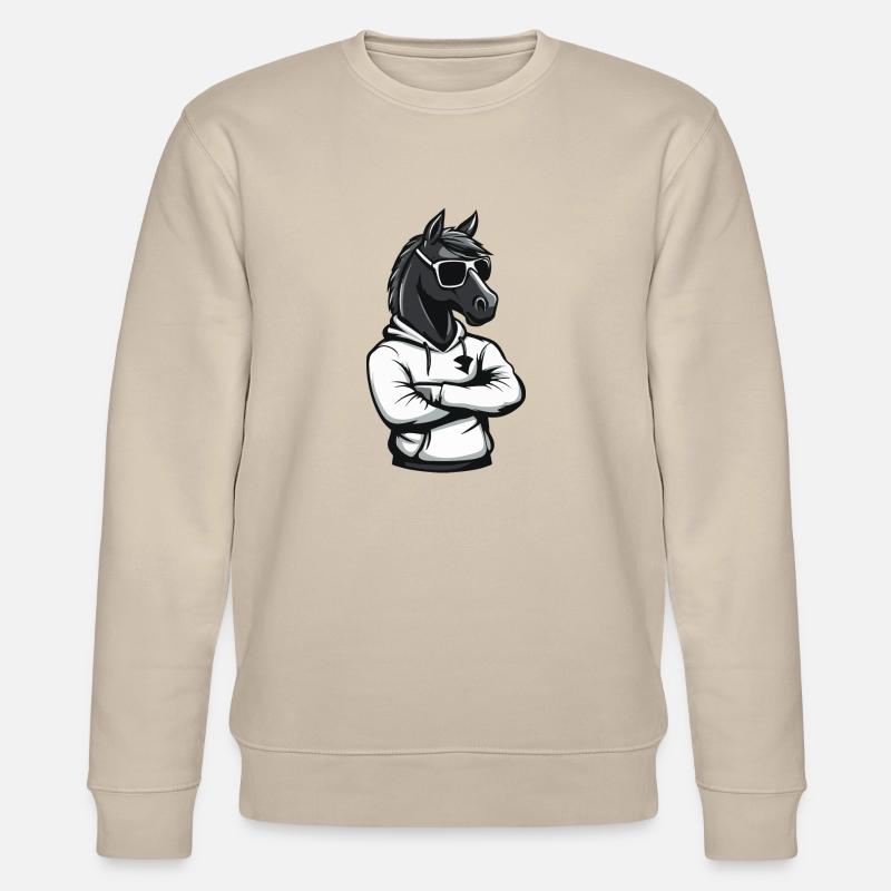 Pferd Comic - Stanley/Stella Unisex Bio-Sweatshirt CHANGER  - Beige