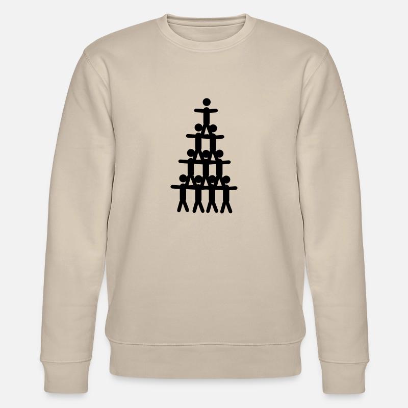 Akrobatik Pyramide - Stanley/Stella Unisex Bio-Sweatshirt CHANGER  - Beige