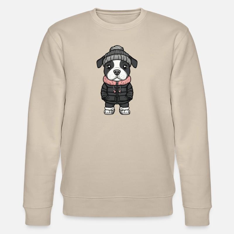 Pit Terrier Chien Hiver - Sweat bio CHANGER Stanley/Stella Unisexe - beige