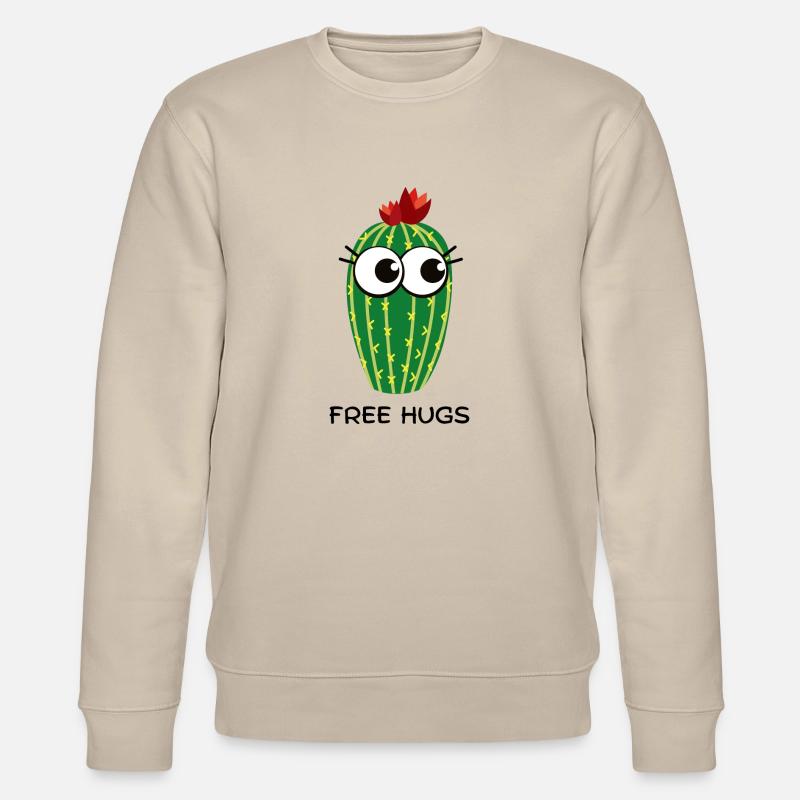free hugs cactus - Stanley/Stella Unisex Bio-Sweatshirt CHANGER - Beige