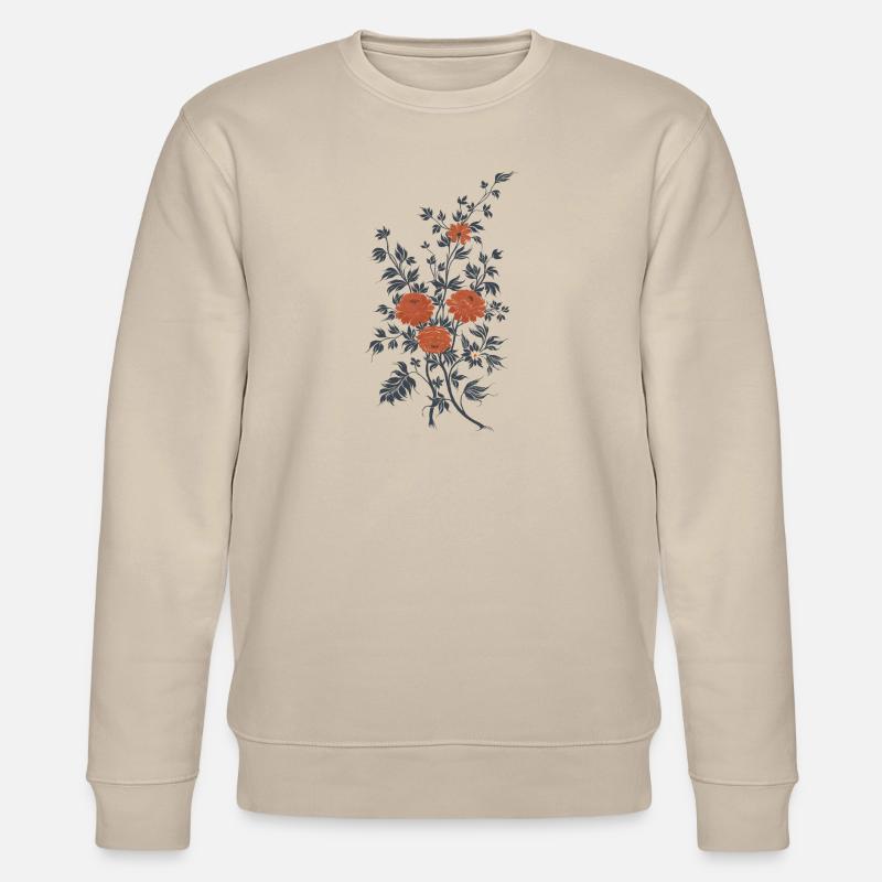 Les fleurs de Lars et Sigrin - Sweat bio CHANGER Stanley/Stella Unisexe - beige